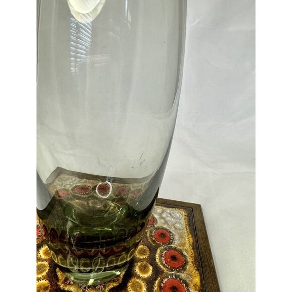 Vintage MCM Art Glass Holmegaard Vase 9 Inches Smokey Gray Signed 1958 - Picture 5 of 6